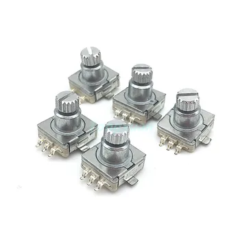 5pcs EC11 Rotary Encoder Code Switch With Push Button Switch 30 Position SMD 5pin Handle Length 9mm Plum Shaft
5pcs EC11 Rotary Encoder Code Switch With Push Button Switch 30 Position SMD 5pin Handle Length 9mm Plum Shaft