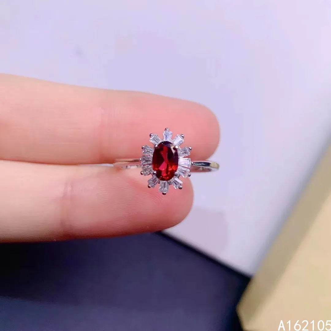 925 pure silver Chinese style natural Red topaz women's fresh elegant flower oval adjustable gem ring fine jewelry support detec
925 pure silver Chinese style natural Red topaz women's fresh elegant flower oval adjustable gem ring fine jewelry support detec