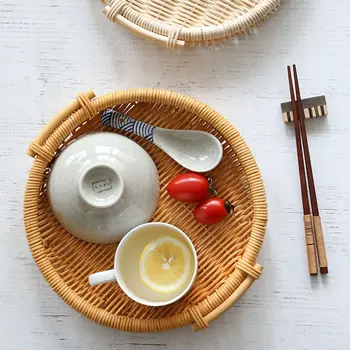 Nordic Rattan Storage Basket Home Kitchen Organizer Food Bread Serving Tray Handmade Platters For Breakfast Drink Snack Coffee
Nordic Rattan Storage Basket Home Kitchen Organizer Food Bread Serving Tray Handmade Platters For Breakfast Drink Snack Coffee