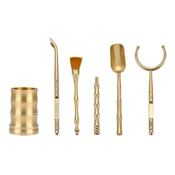 Pure Copper Tea Ceremony 6pcs Set Kung Fu Tea Set Accessories Pu'er Tea Needle Knife Tea Spoon Pure Copper Tea Clip Matcha Brush
Pure Copper Tea Ceremony 6pcs Set Kung Fu Tea Set Accessories Pu'er Tea Needle Knife Tea Spoon Pure Copper Tea Clip Matcha Brush