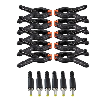 6Pcs Plastic Cable Guard 4.0 x1.7mm Male DC Power Plugs Connectors with 10Pc Photo Studio Light Backdrop Pegs Clamps
6Pcs Plastic Cable Guard 4.0 x1.7mm Male DC Power Plugs Connectors with 10Pc Photo Studio Light Backdrop Pegs Clamps