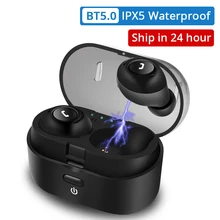 Bluetooth Oortelefoon TWS Draadloze Hoofdtelefoon Sport Bluetooth 5.0 Oordopjes Bass 3D Stereo Headset Handsfree met Dual Mic voor Telefoon(China)