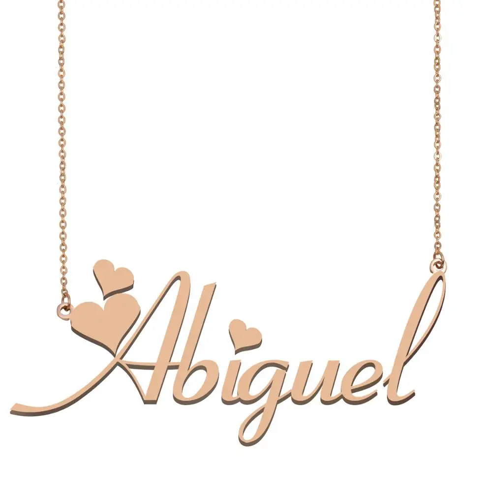 

Abiguel Name Necklace, Custom Name Necklace for Women Girls Best Friends Birthday Wedding Christmas Mother Days Gift