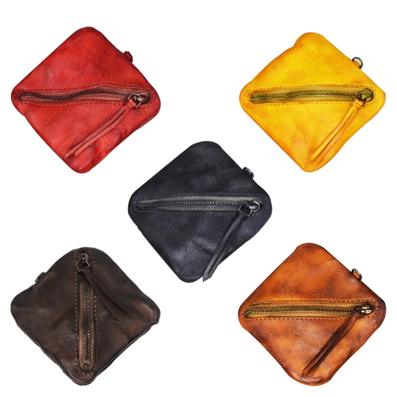 Фото D0LF кожаный кошелек для мелочи с отделением ключей в стиле ретро | Багаж и сумки