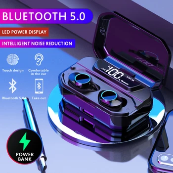 TWS G02 Bluetooth Earphone 9D Stereo Wireless Earphones IPX7 Waterproof Earphones 3300mAh LED Smart Power Bank Phone Holder
TWS G02 Bluetooth Earphone 9D Stereo Wireless Earphones IPX7 Waterproof Earphones 3300mAh LED Smart Power Bank Phone Holder