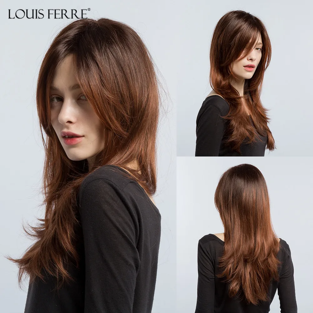 LOUIS FERRE Cosplay Party Long Ombre Black Brown Wavy Women Synthetic Wigs Side Part Highlight Layered Wigs Heat Resistant Fibre
LOUIS FERRE Cosplay Party Long Ombre Black Brown Wavy Women Synthetic Wigs Side Part Highlight Layered Wigs Heat Resistant Fibre