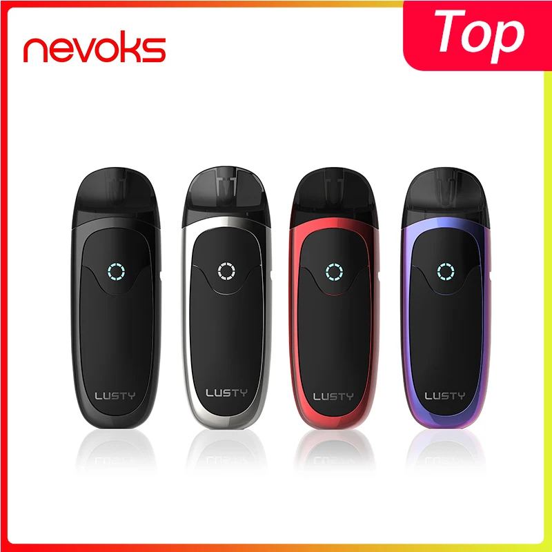 

Nevoks Lusty AIO Starter Kit 1000mah Electronic Cigarette pod kit ergonomic design sub ohm MTL vaping 3.3ml pod tank vape Kit