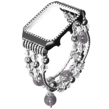 One SET Luxury Agate Beads Pearl Bracelet Strap Trendy Design Women Wrist Strap Band Suitable for Apple Watch 
One SET Luxury Agate Beads Pearl Bracelet Strap Trendy Design Women Wrist Strap Band Suitable for Apple Watch