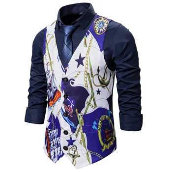 Fashion Baroque Floral Vest Men 2019 Autumn New Slim Fit Single Breasted Suit Vest Waistcoat Men Nightclub Party Prom Vests Male
Fashion Baroque Floral Vest Men 2019 Autumn New Slim Fit Single Breasted Suit Vest Waistcoat Men Nightclub Party Prom Vests Male