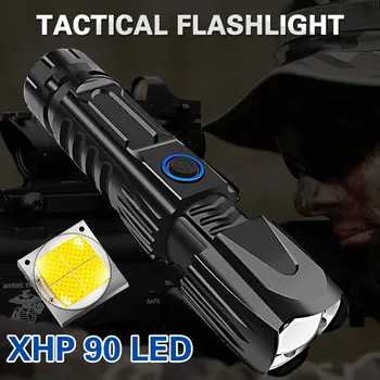 High Power Rechargeable Led Flashlight Xhp90 P70 Lantern Tactical Light Use 18650 or 26650 Camping Hunting Lamp Zoomable
High Power Rechargeable Led Flashlight Xhp90 P70 Lantern Tactical Light Use 18650 or 26650 Camping Hunting Lamp Zoomable