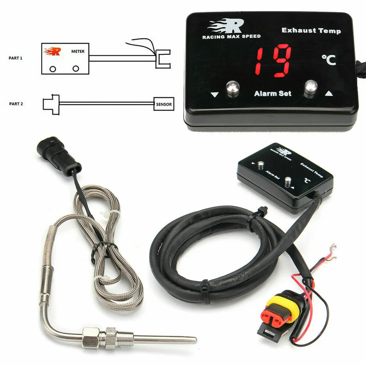 Digital Car Exhaust Gas Temp Gauge LED Pointer EGT Temperature Meter + Sensor #K
Digital Car Exhaust Gas Temp Gauge LED Pointer EGT Temperature Meter + Sensor #K