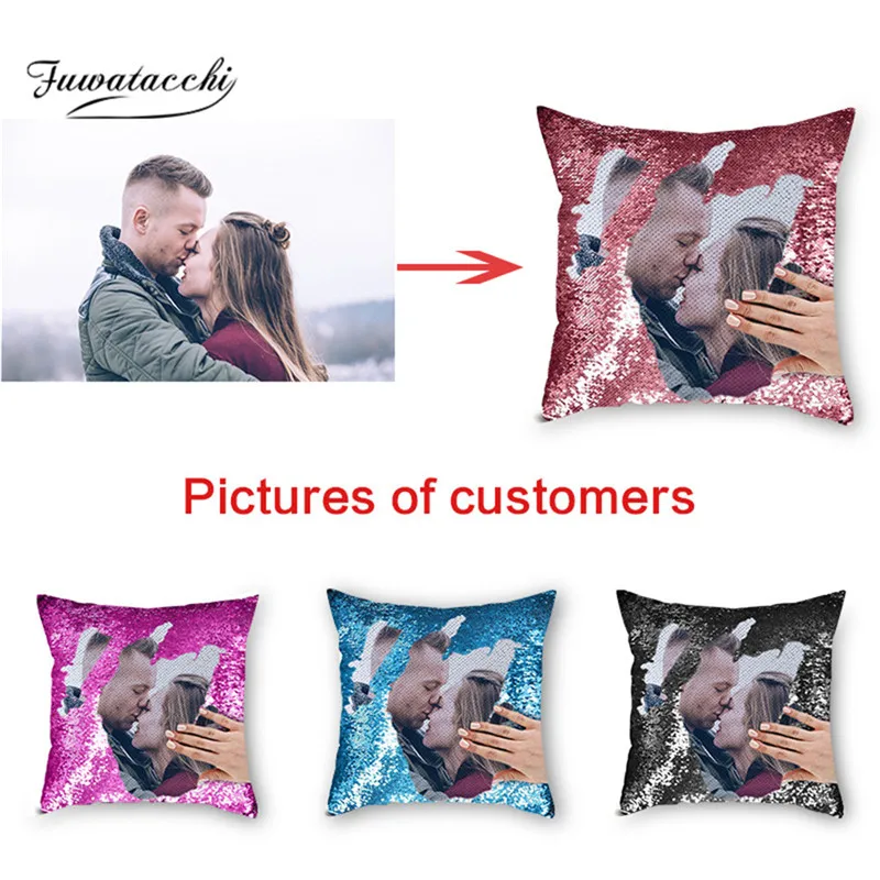 Fuwatacchi Custom Cushion Cover Photo Printed Pillowcase Sequin Bling Home Decorative Print Logo Image Picture Gold Pillow Cases
Fuwatacchi Custom Cushion Cover Photo Printed Pillowcase Sequin Bling Home Decorative Print Logo Image Picture Gold Pillow Cases