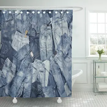 Shower Curtain Blue Denim Jeans Assortment Many Heap Label Various Abstract Waterproof Polyester Fabric 60 x 72 inches Set
Shower Curtain Blue Denim Jeans Assortment Many Heap Label Various Abstract Waterproof Polyester Fabric 60 x 72 inches Set