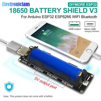 ESP32 ESP32S For Wemos For Arduino Charge For Raspberry Pi 18650 Battery Charge Shield Board V3 Micro USB Port Type-A USB 0.5A
ESP32 ESP32S For Wemos For Arduino Charge For Raspberry Pi 18650 Battery Charge Shield Board V3 Micro USB Port Type-A USB 0.5A