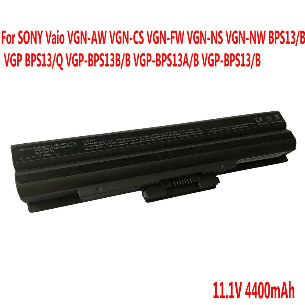 Аккумуляторная батарея для ноутбука SONY Vaio VGN-AW VGN-CS VGN-FW BPS13/B VGP BPS13/Q VGN-NS/B VGN-NW/B |