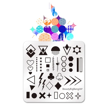 BEAUTYBIGBANG 6*6cm Square Nail Stamping Plates Nail Template Geometric Patterns DIY Nail Designs Manicure Stamp Plate
BEAUTYBIGBANG 6*6cm Square Nail Stamping Plates Nail Template Geometric Patterns DIY Nail Designs Manicure Stamp Plate