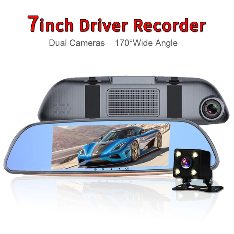 7 Inch Full HD Touch Screen DVR 1080P Front Camera Rearview Bule Mirror Motion Packing Monitoring Photo Vedio Recorder
7 Inch Full HD Touch Screen DVR 1080P Front Camera Rearview Bule Mirror Motion Packing Monitoring Photo Vedio Recorder
