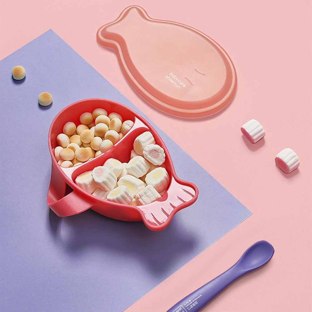 BC Babycare Baby Portable Divided Feeding Bowl with Matching Spoon Infant Toddles Food Lunch Box Double Slots Baby Feeding Bowl BC Babycare Baby Portable Divided Feeding Bowl with Matching Spoon Infant Toddles Food Lunch Box Double Slots Baby Feeding Bowl