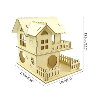 Hamster Hideout Wooden Hut Small Animals Double Layer Villa Rat Room House Cage E5BB 
Hamster Hideout Wooden Hut Small Animals Double Layer Villa Rat Room House Cage E5BB