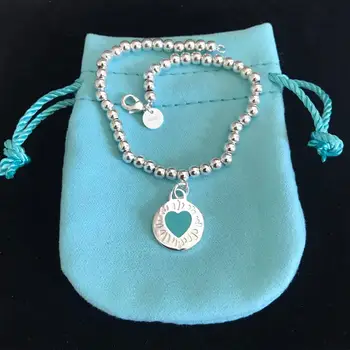 100% 925 sterling silver enamel heart-shaped brand bracelet, classic micro-label original jewelry gift 
100% 925 sterling silver enamel heart-shaped brand bracelet, classic micro-label original jewelry gift