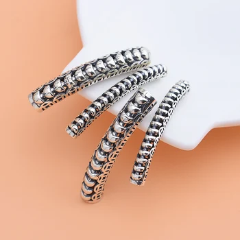 Homemade bracelet diy jewelry accessories S925 sterling silver retro bend tube Thai silver hollow ingot copper coin tube
Homemade bracelet diy jewelry accessories S925 sterling silver retro bend tube Thai silver hollow ingot copper coin tube
