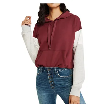 New Ladies Hoodie Sweatshirt Women Patchwork Contrast Color Blocks Pockets Long Sleeve Hooded Sweatshirts Streetwear Sudadera
New Ladies Hoodie Sweatshirt Women Patchwork Contrast Color Blocks Pockets Long Sleeve Hooded Sweatshirts Streetwear Sudadera