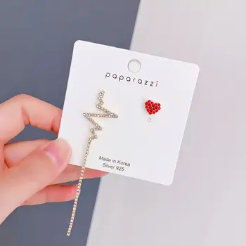 Exaggeration Non-symmetrical Heart Ear Stud S925 Silver Needle 2020 New Style Earrings Fashion Simple Cool Long Elegant Ear Stud
Exaggeration Non-symmetrical Heart Ear Stud S925 Silver Needle 2020 New Style Earrings Fashion Simple Cool Long Elegant Ear Stud