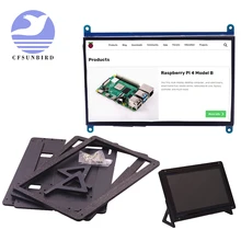 7 polegada raspberry pi 3 modelo b + display lcd tela de toque lcd 1024*600 hdmi tft monitor titular caso para raspberry pi 3(China)