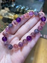 Genuine Natural Colorful Purple Super Seven 7 Rutilated Bracelet 8mm Clear Round Beads Women Men Stretch Genuine AAAAAA
Genuine Natural Colorful Purple Super Seven 7 Rutilated Bracelet 8mm Clear Round Beads Women Men Stretch Genuine AAAAAA
