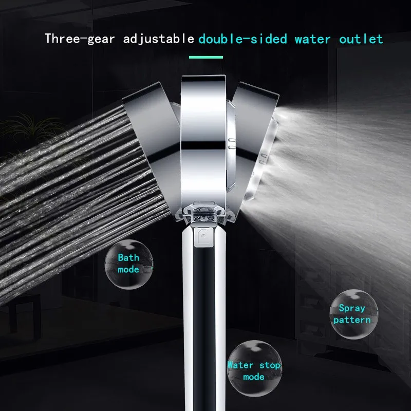 Double-Sided Pressurized Shower Head Dual Function Spray Massage Rainfall Water Saving Stop Round Chrome Bathroom Accessories
Double-Sided Pressurized Shower Head Dual Function Spray Massage Rainfall Water Saving Stop Round Chrome Bathroom Accessories