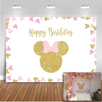 Pink Minnie mouse backdrop for photography custom birthday background for photo studio Birthday Party Personalised
Pink Minnie mouse backdrop for photography custom birthday background for photo studio Birthday Party Personalised