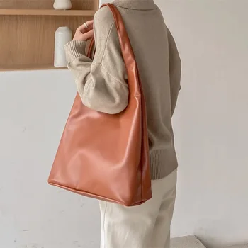 Women Shoulder Bag PU Leather Tote Handbag Large Capacity Shopping Bags Solid Soft Leather Shopper Big Casual Lady Purse Bags
Women Shoulder Bag PU Leather Tote Handbag Large Capacity Shopping Bags Solid Soft Leather Shopper Big Casual Lady Purse Bags