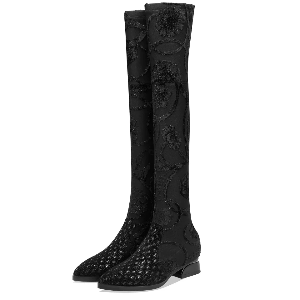 Women's over the knee boots high quality sheep suede fabric pointed 3CM thick high heel 2019 autumn winter fashion women boots
Women's over the knee boots high quality sheep suede fabric pointed 3CM thick high heel 2019 autumn winter fashion women boots