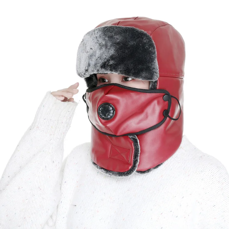 Doitbest ear flaps snow hat neck protection PU leather bomber hat women winter hats for men mask Windproof Thick warm cap
Doitbest ear flaps snow hat neck protection PU leather bomber hat women winter hats for men mask Windproof Thick warm cap