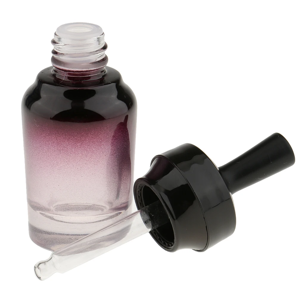 Purple Empty Glass Cap Bottle with Clear Dropper Pipette for Essential Oil Aromatherapy Makeup Purple Empty Glass Cap Bottle with Clear Dropper Pipette for Essential Oil Aromatherapy Makeup