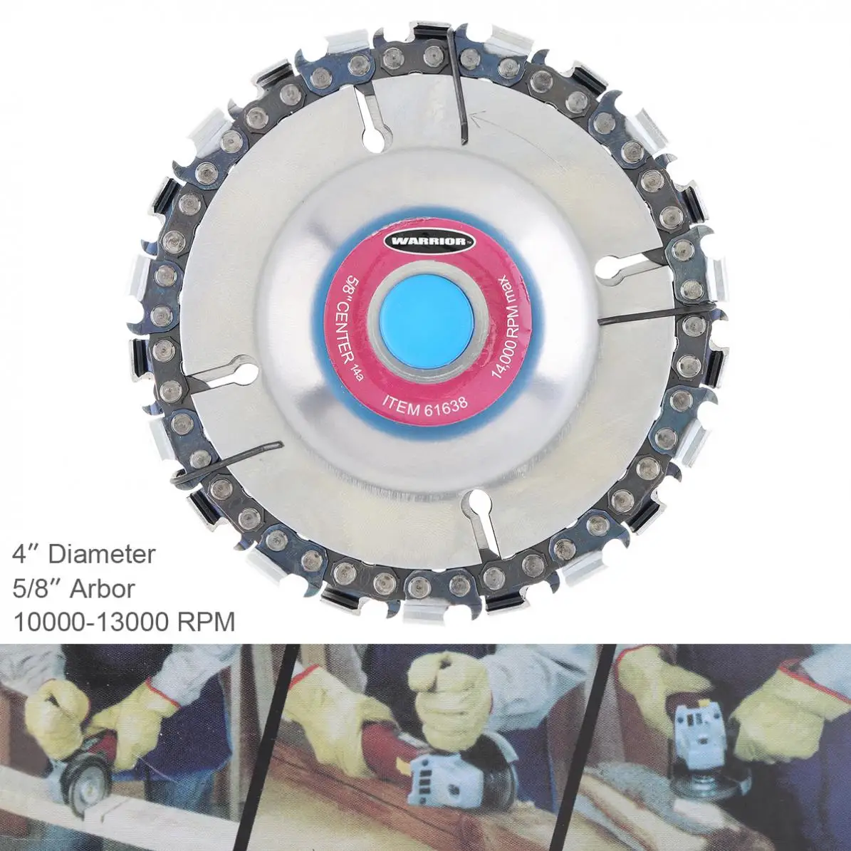 4 Inch 22 Tooth Durable Angle Grinder Chain Tray Disc Cutter Wood Grooved Saw Blade Woodworking Chain Disc Sculpting Tool
4 Inch 22 Tooth Durable Angle Grinder Chain Tray Disc Cutter Wood Grooved Saw Blade Woodworking Chain Disc Sculpting Tool