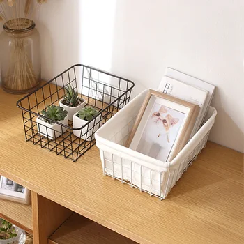 2 Colors Desktop Storage Basket Iron with Fabric Organizer Bathroom Kitchen Sundries Storage Box Cabinet Underwear Storage Bag 
2 Colors Desktop Storage Basket Iron with Fabric Organizer Bathroom Kitchen Sundries Storage Box Cabinet Underwear Storage Bag