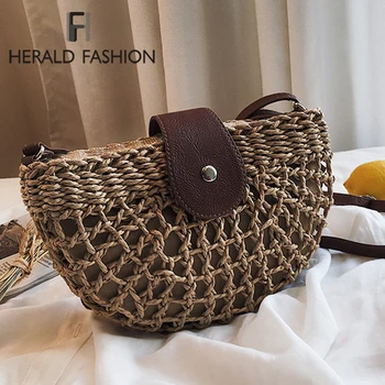 Hand-woven Solid Color Women Straw Bag Ladies Small Shoulder Bags Bohemia Beach Bag Crossbody Bags Travel Handbag Tote
Hand-woven Solid Color Women Straw Bag Ladies Small Shoulder Bags Bohemia Beach Bag Crossbody Bags Travel Handbag Tote