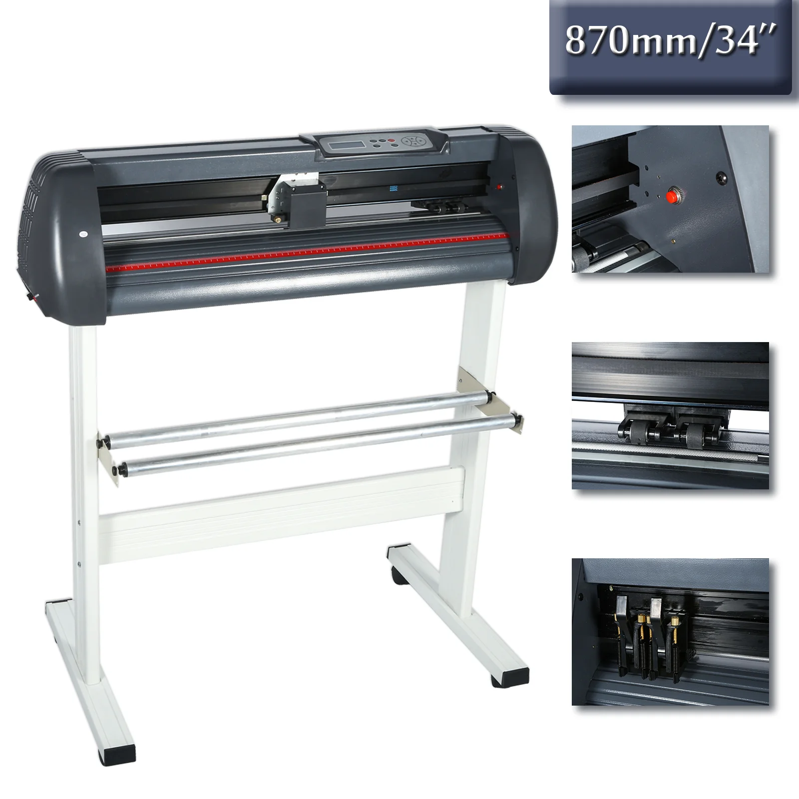 Vinyl Plotter Cutter Machine 870mm Cutting Plotter 34inch Sign Making Craft Cut
Vinyl Plotter Cutter Machine 870mm Cutting Plotter 34inch Sign Making Craft Cut