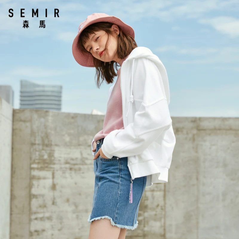 SEMIR Women hooded jacket 2020 new loose long-sleeved casual student jacket girl fashion Sweatshirtser coat
SEMIR Women hooded jacket 2020 new loose long-sleeved casual student jacket girl fashion Sweatshirtser coat