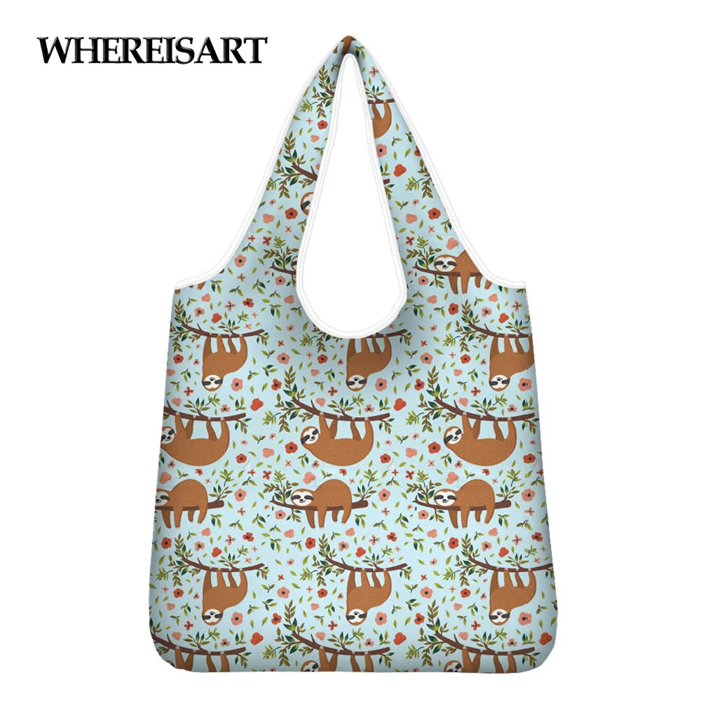 WHEREISART New Trend Women Totes Bag Cute Sloth With Tree Pattern Printing Female Eco Shoulder Bag for Shopping Shopper Sac
WHEREISART New Trend Women Totes Bag Cute Sloth With Tree Pattern Printing Female Eco Shoulder Bag for Shopping Shopper Sac