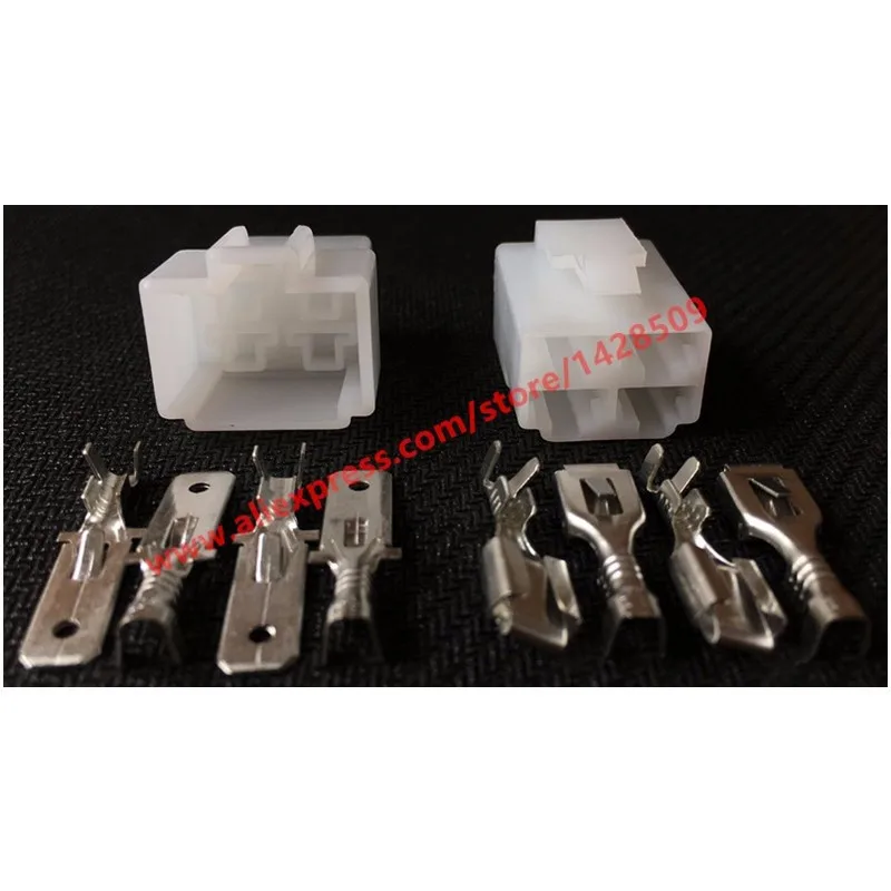 20 Sets 4 Pin 6.3 Series PA66 Female And Male Electric Plug Connector DJ7041-6.3-11 DJ7041-6.3-21
20 Sets 4 Pin 6.3 Series PA66 Female And Male Electric Plug Connector DJ7041-6.3-11 DJ7041-6.3-21