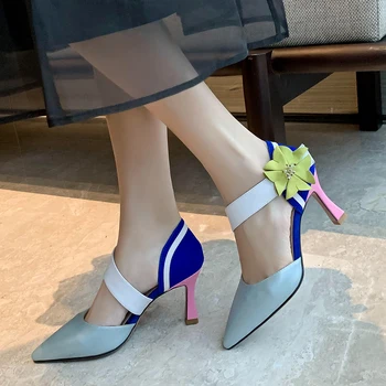 Sarairis Dropship Brand Design Genuine Leather Skin Flower High Heels Summer Shoes Women Sandals Woman 
Sarairis Dropship Brand Design Genuine Leather Skin Flower High Heels Summer Shoes Women Sandals Woman