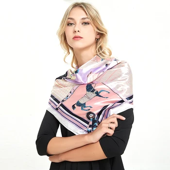 Silk Scarf Women Print hair neck Square Scarves Office Ladies Shawl Bandanna 90*90cm Hijab Handkerchief muffler foulard
Silk Scarf Women Print hair neck Square Scarves Office Ladies Shawl Bandanna 90*90cm Hijab Handkerchief muffler foulard