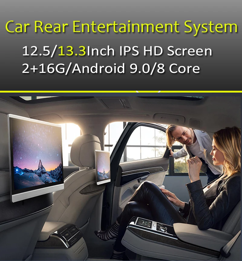 Car Rear Entertainment System HD Universal Headrest Screen Headrest Monitor WIFI DVD Video player 13.3inch for AUDI for BMW
Car Rear Entertainment System HD Universal Headrest Screen Headrest Monitor WIFI DVD Video player 13.3inch for AUDI for BMW