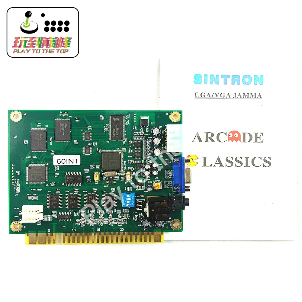 Классическая игра 60в1 печатная плата выход CGA VGA для JAMMA аркадный шкаф AC708 | Спорт и