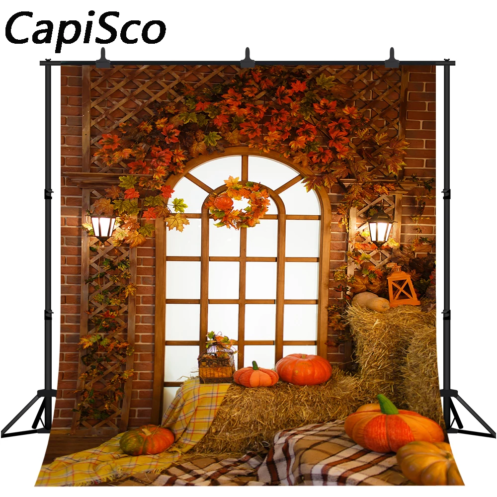 Capisco Halloween photography background autumn pumpkin haystack brick wall window child backdrop photo photophone studio props
Capisco Halloween photography background autumn pumpkin haystack brick wall window child backdrop photo photophone studio props