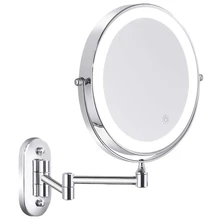 Wall Mounted Vanity Bathroom Bath Makeup Mirror with LED Swivel Folding Lighted 1X/5X Magnification Cosmetic Mirror
Wall Mounted Vanity Bathroom Bath Makeup Mirror with LED Swivel Folding Lighted 1X/5X Magnification Cosmetic Mirror