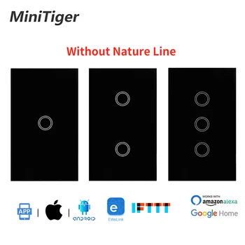 Minitiger US Standard 1/2/3 Gang WIFI Touch Switch Ewelink APP Control Smart Work with Amazon Alexa Google Home Single Fire Line
Minitiger US Standard 1/2/3 Gang WIFI Touch Switch Ewelink APP Control Smart Work with Amazon Alexa Google Home Single Fire Line