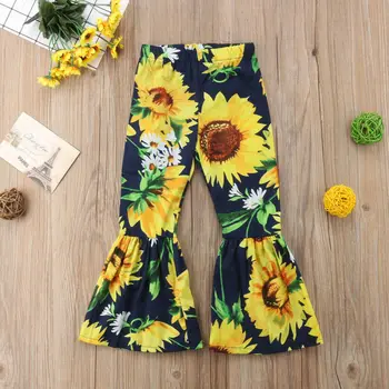 Baby Girls Sunflower Loose Leggings Long Leg Pants Bell-Bottoms 
Baby Girls Sunflower Loose Leggings Long Leg Pants Bell-Bottoms
